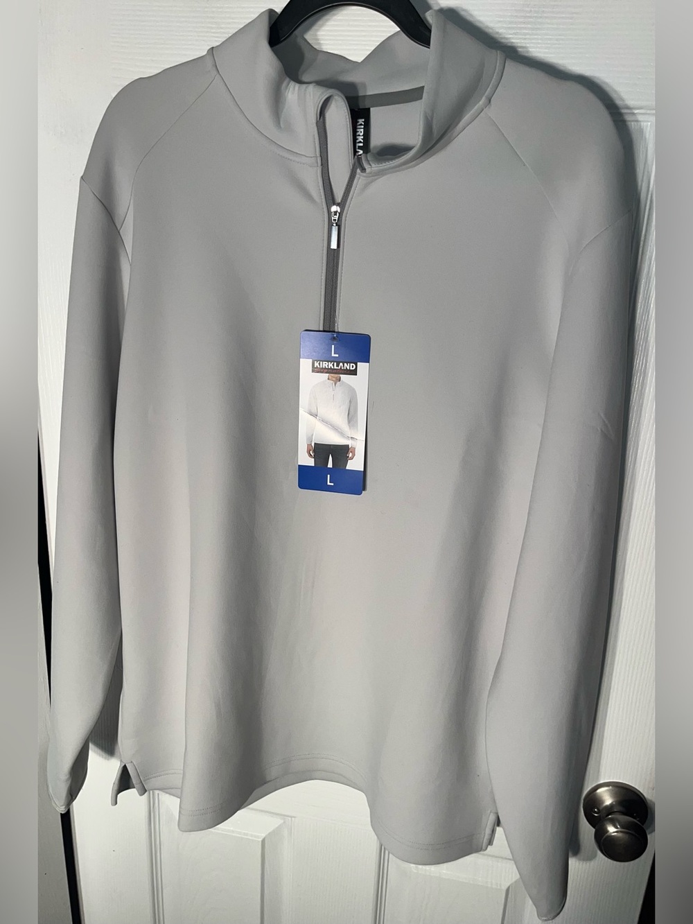 Kirkland Signature Men’s 1/2 Half Zip Pullover Jacket Gold 4 Way Stretch UPF 50+